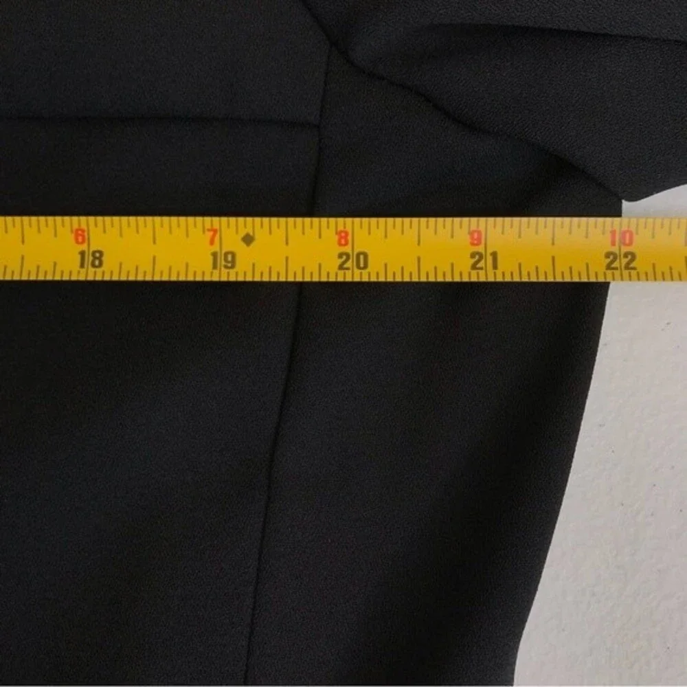 Sag Harbor Leopard Collar Black Button Up Unlined Jacket Long Sleeve Women 16